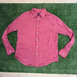 Abercrombie and Fitch Linen Button Down Shirt, Size L